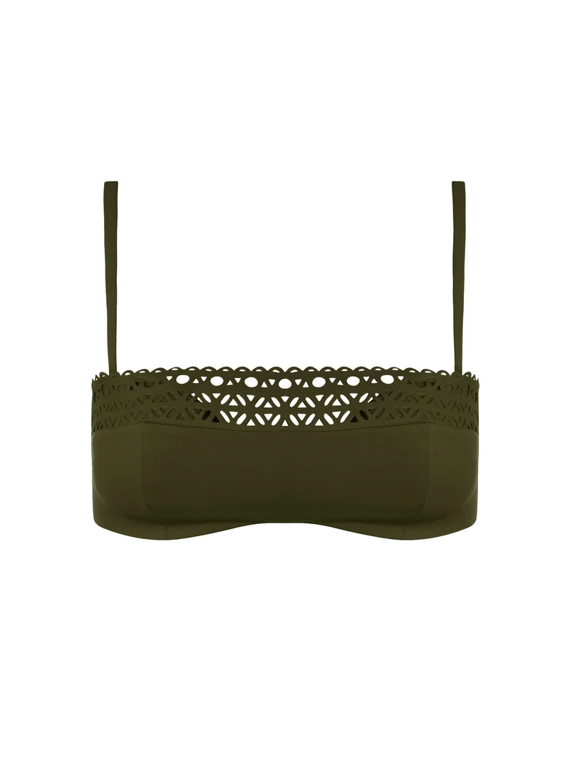 Lise Charmel Bademode - Ajourage Couture Gepolsterter trägerloser Bikini Ajourage Avocat