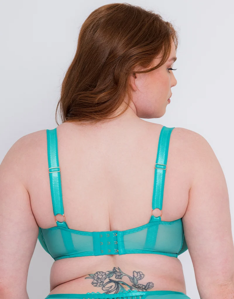 Scantilly Authority Balcony Bra Blue Lagoon
