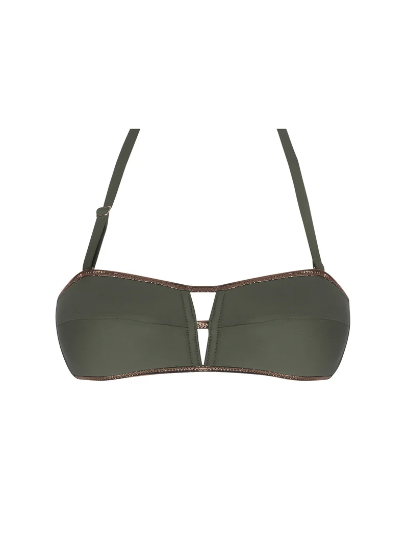 Antigel Swimwear von Lise Charmel – La Smartissime Soft Bandeau Strapless Bikini Khaki Bronze