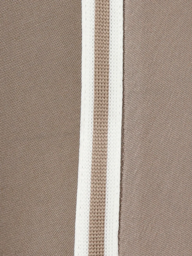Bluse V-Ausschnitt ohne Arm Materialmix