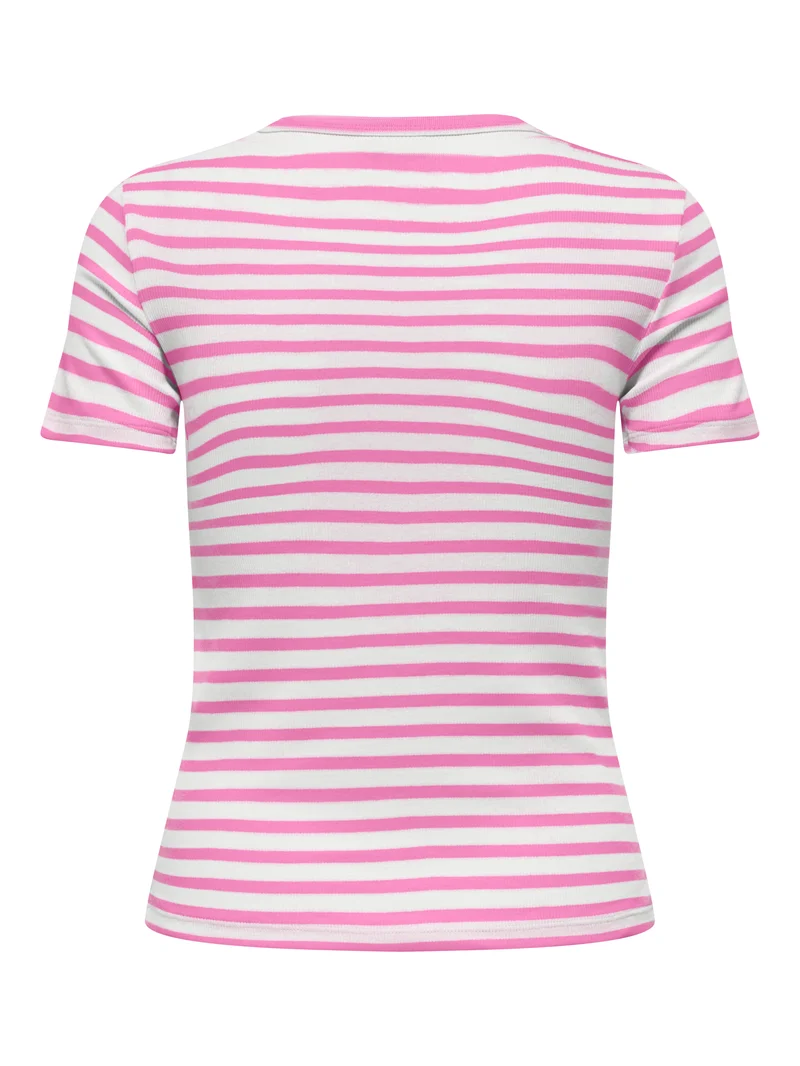 JDYLUCKY SS O NECK STRIPE TOP JRS DIA