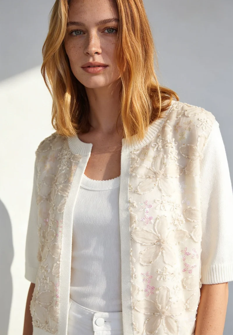 Cardigan mit Pailletten