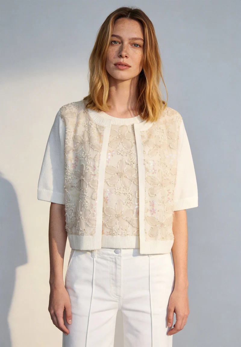Cardigan mit Pailletten