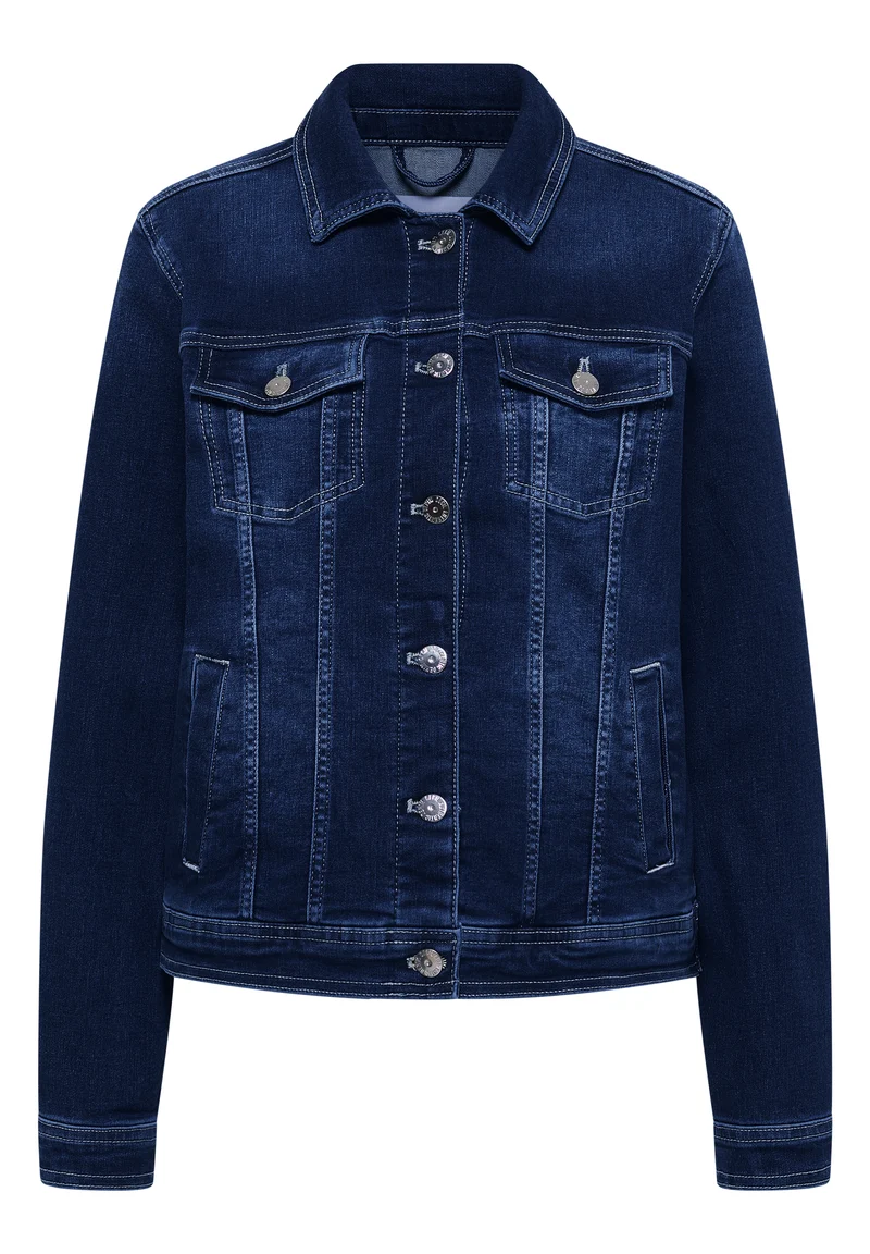 Jeansjacke mit Brusttaschen und Knöpfen