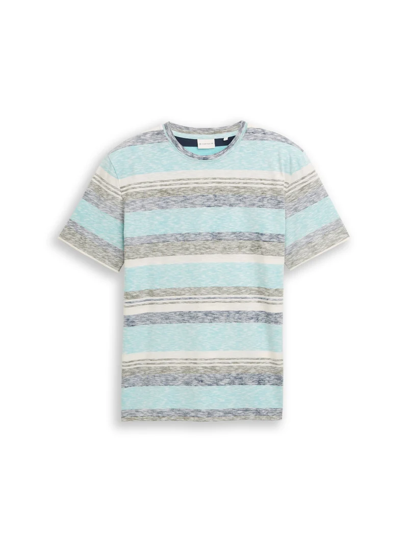 T-Shirt mit Inside-Out Streifenmuster