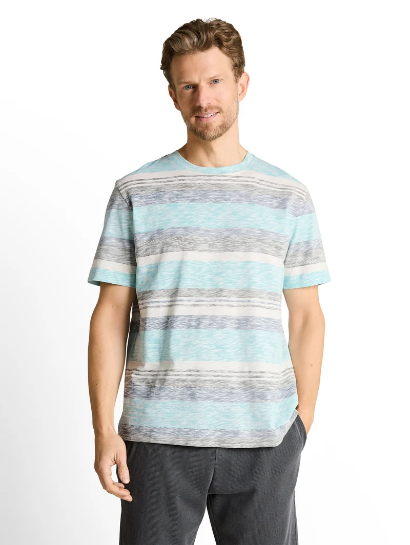 T-Shirt mit Inside-Out Streifenmuster