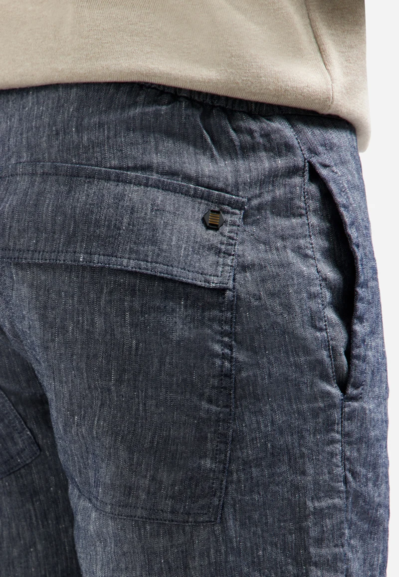Short Chino With Linen