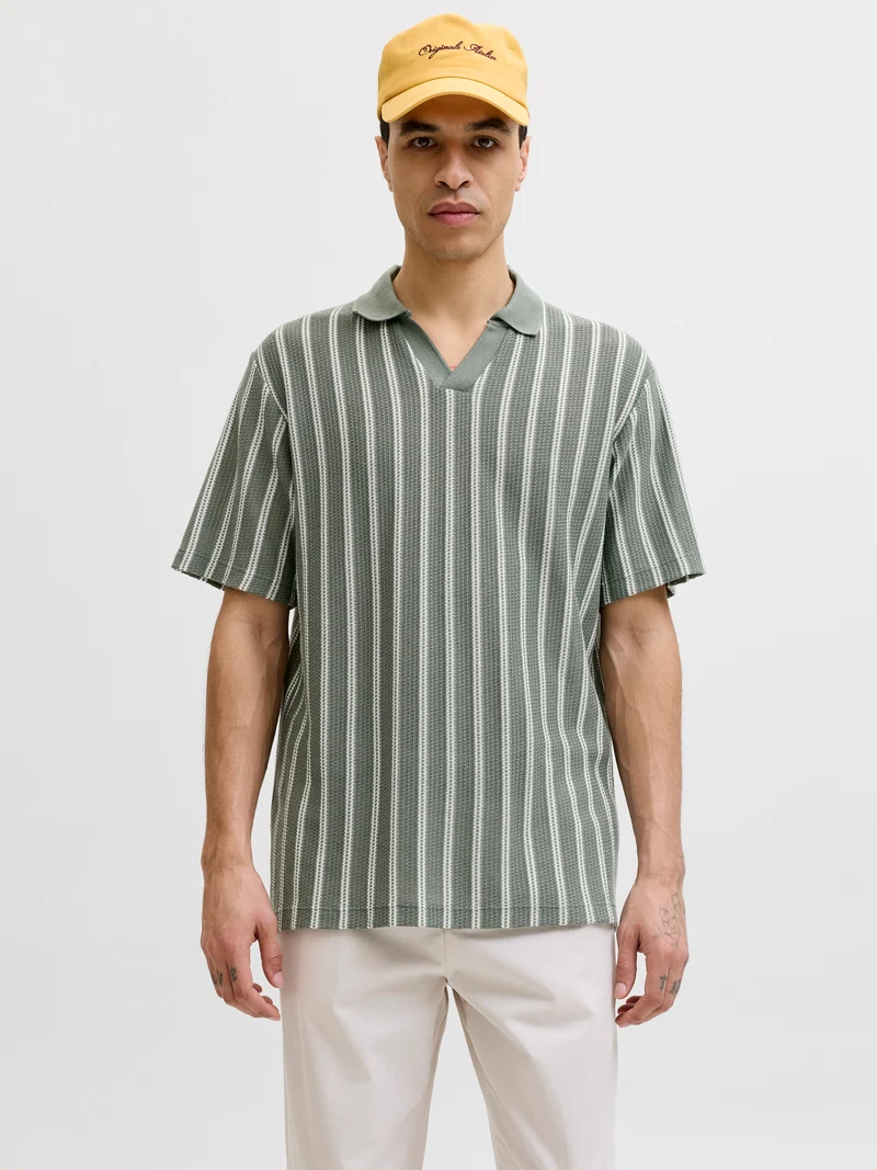 JPRBLUHARRY SS SPLIT NECK POLO SN