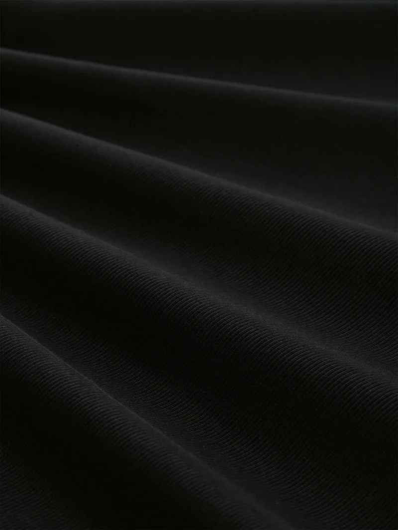 Slim Fit T-Shirt mit Rippstruktur