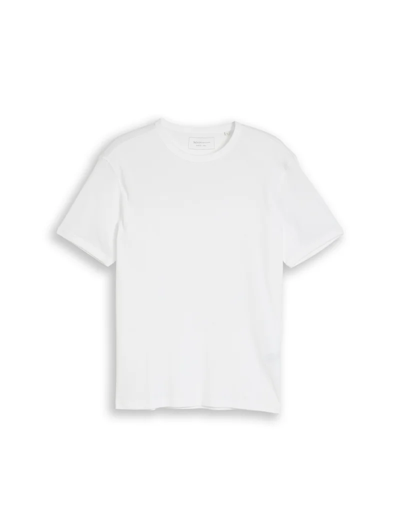 Slim Fit T-Shirt mit Rippstruktur
