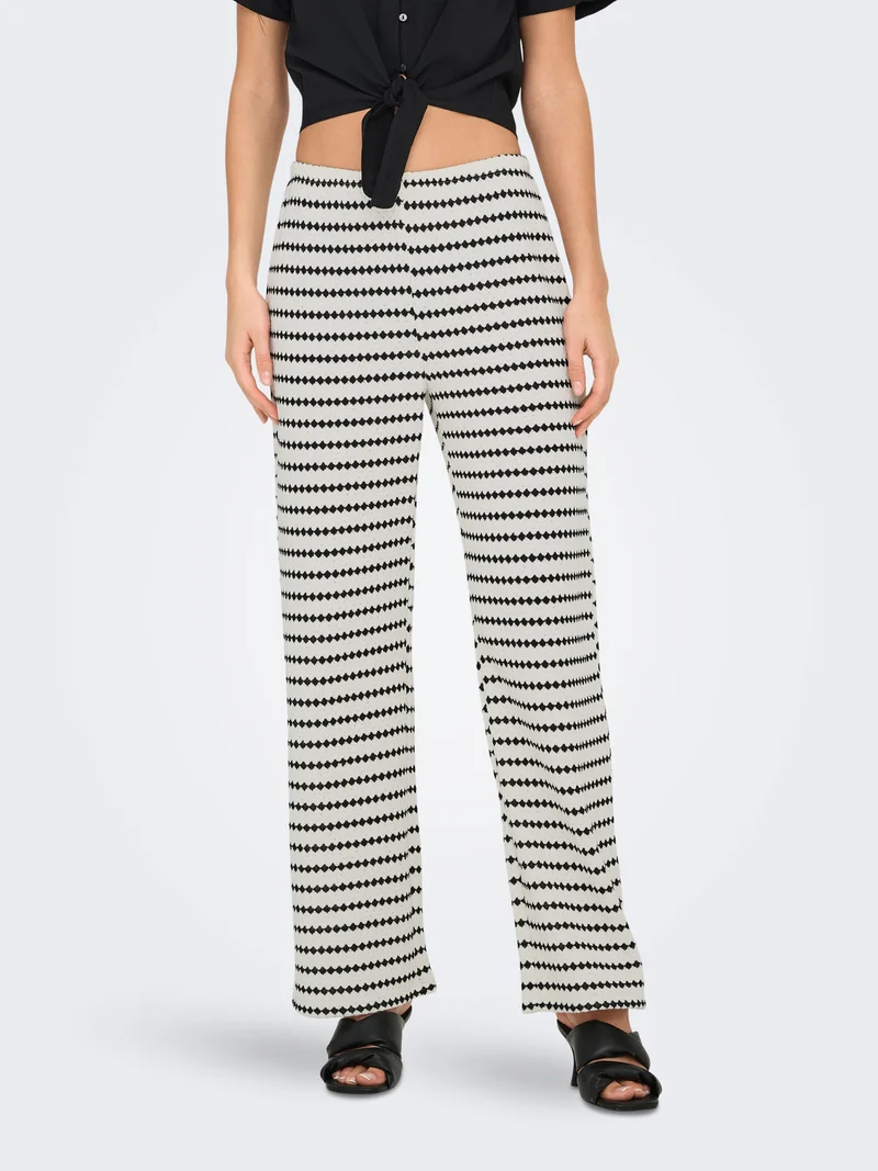ONLEVA STRIPE WIDE LEG PANT JRS