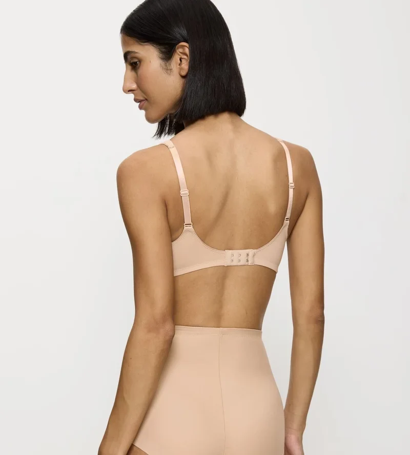 Triumph – Moderner, bügelloser, ungepolsterter BH in Neutralbeige