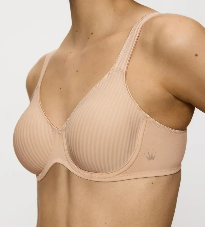 Triumph – Moderner, weicher Baumwoll-BH in vorgeformtem Beige