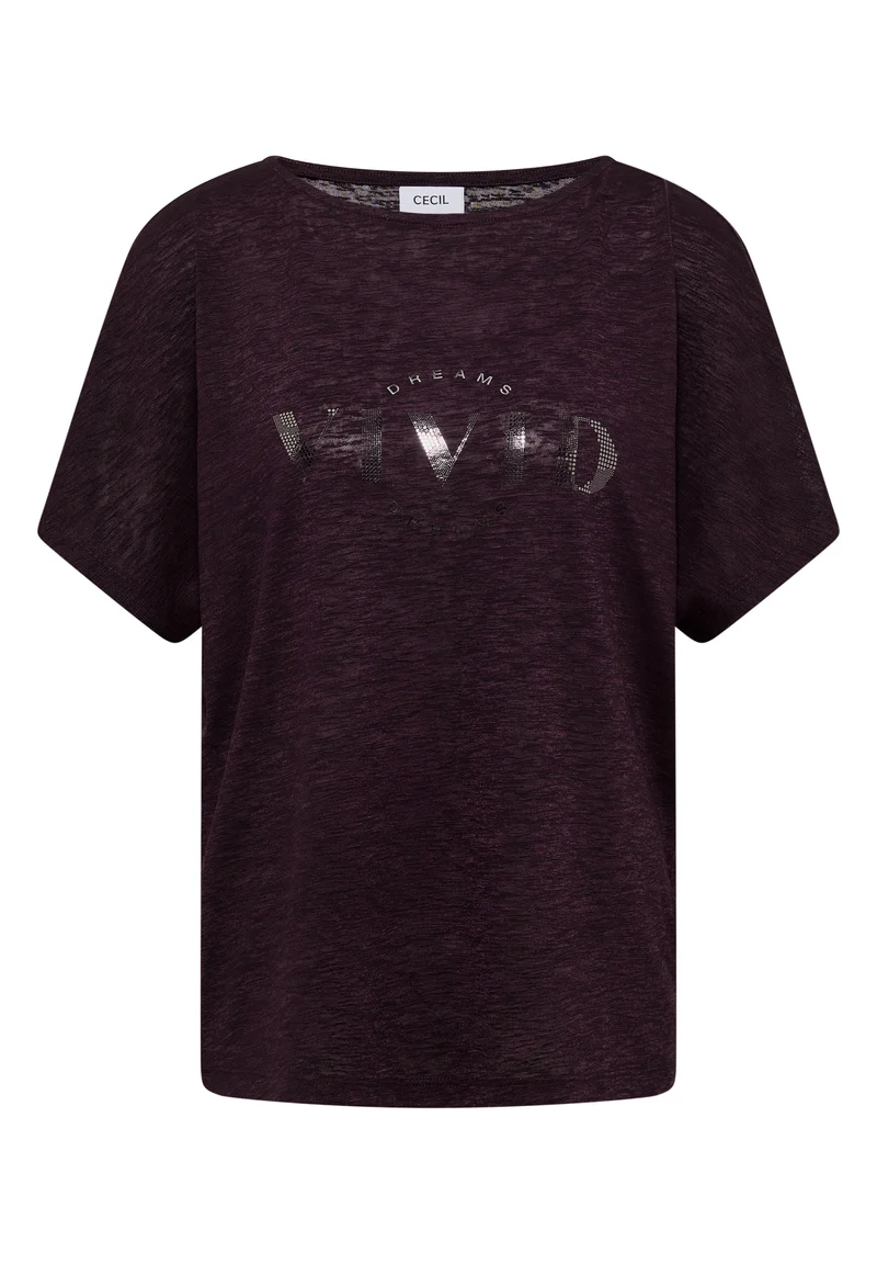Dropped Shoulder Shirt in Leinen-Optik