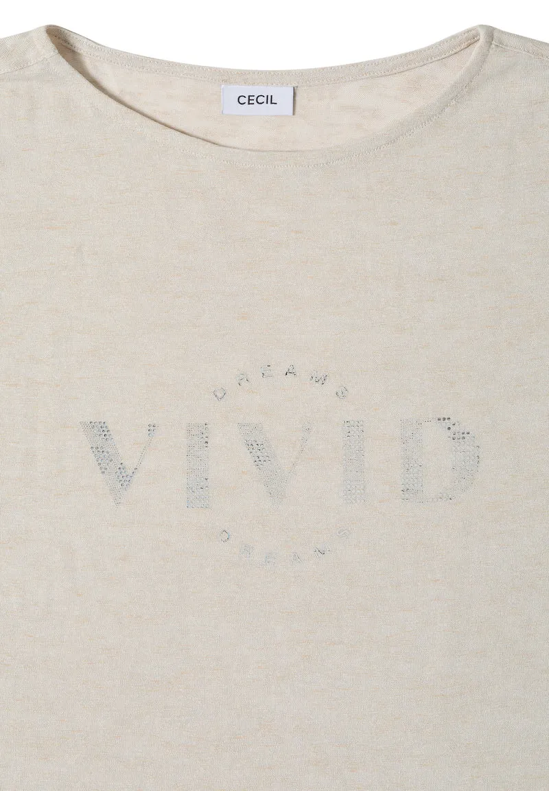 Dropped Shoulder Shirt in Leinen-Optik