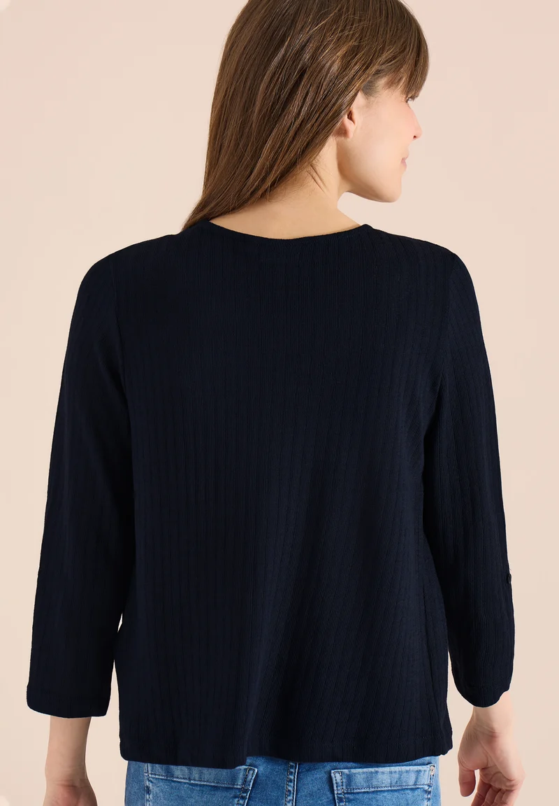 3/4-Arm Jacke in Strick-Optik