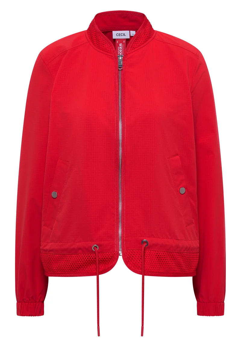 Blouson mit Tunnelzug und Mesh-Details