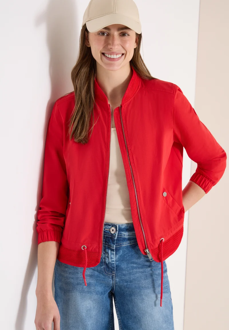 Blouson mit Tunnelzug und Mesh-Details