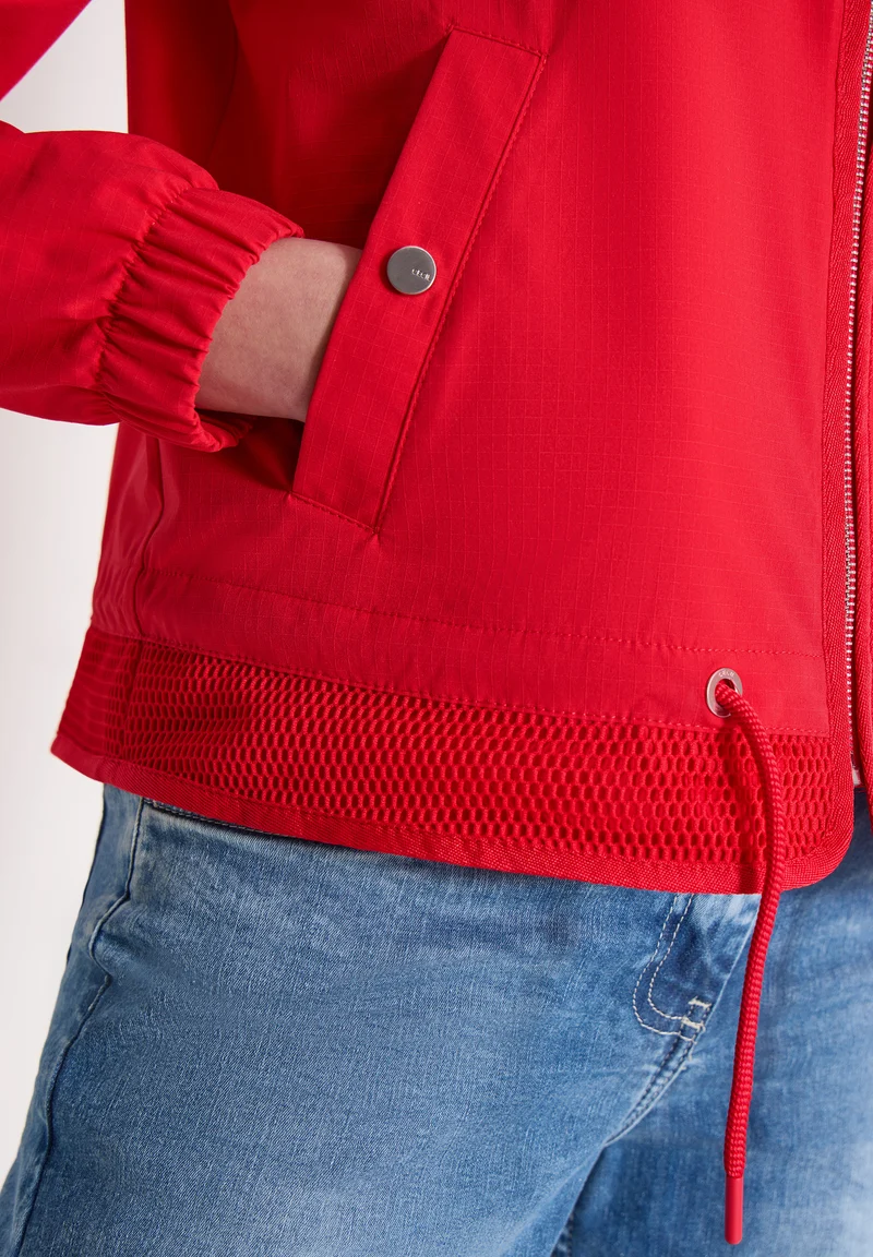 Blouson mit Tunnelzug und Mesh-Details