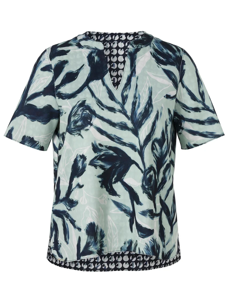 T-Shirt V-Ausschnitt 1/2 Arm Druck