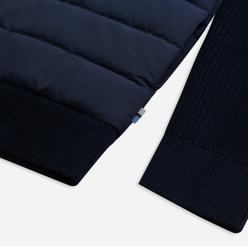 Hybrid Zip Jacke Nylon + Strick