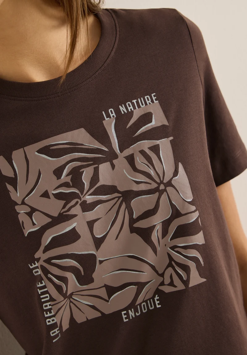 T-Shirt mit Rundhals und Frontprint