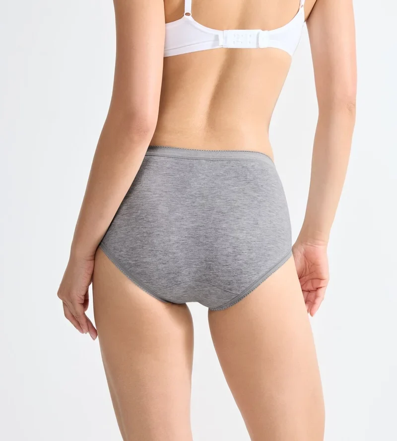 Sloggi - Basic Plus High Waist Midi Brief Grau Kombination