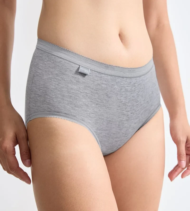 Sloggi - Basic Plus High Waist Midi Brief Grau Kombination