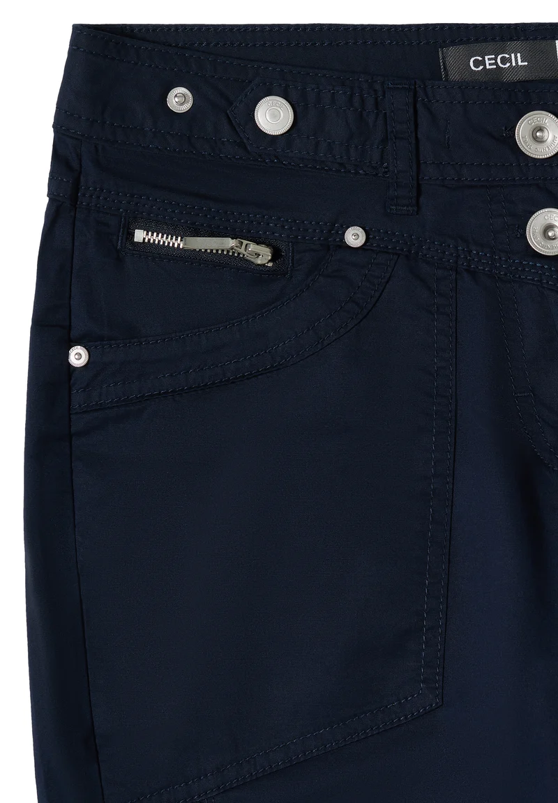3/4 Mid Waist Casual Fit Hose mit Turn Up