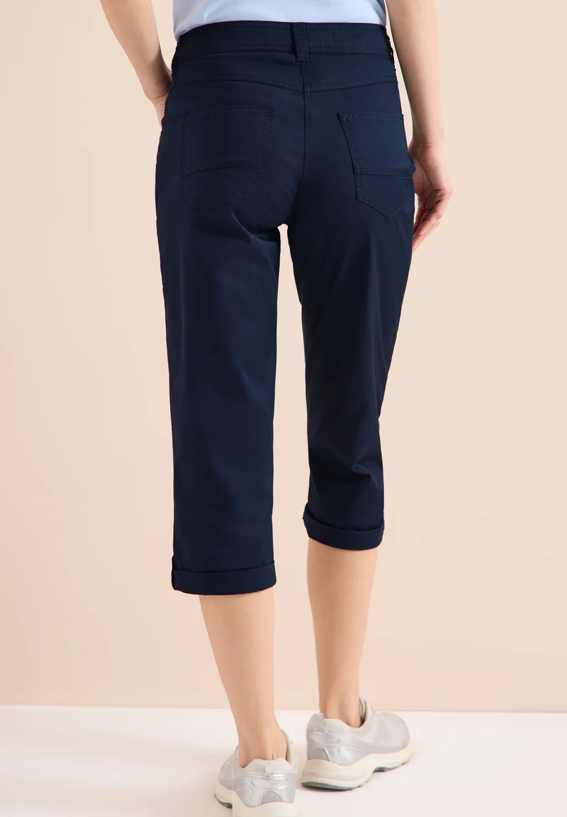 3/4 Mid Waist Casual Fit Hose mit Turn Up
