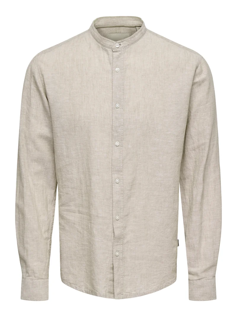 ONSCAIDEN LIFE LS LINEN BLEND MAO NOOS
