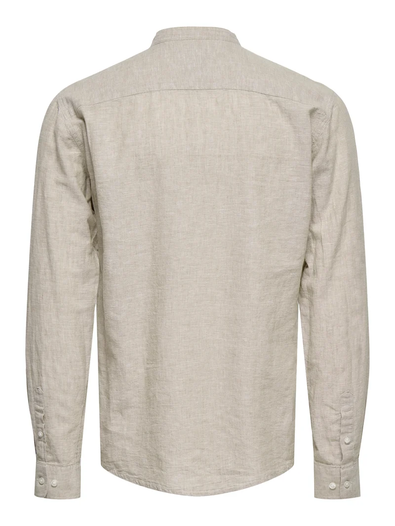 ONSCAIDEN LIFE LS LINEN BLEND MAO NOOS