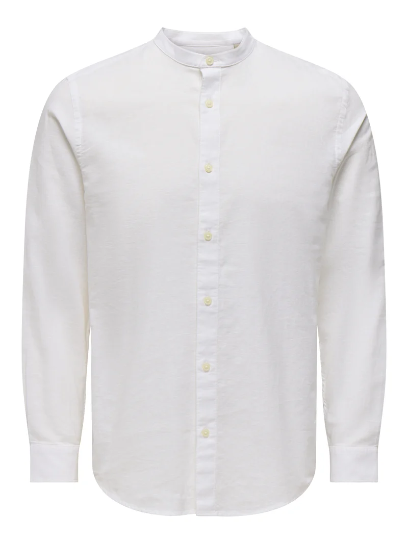 ONSCAIDEN LIFE LS LINEN BLEND MAO NOOS