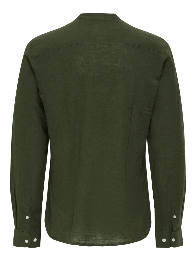 ONSCAIDEN LIFE LS LINEN BLEND MAO NOOS