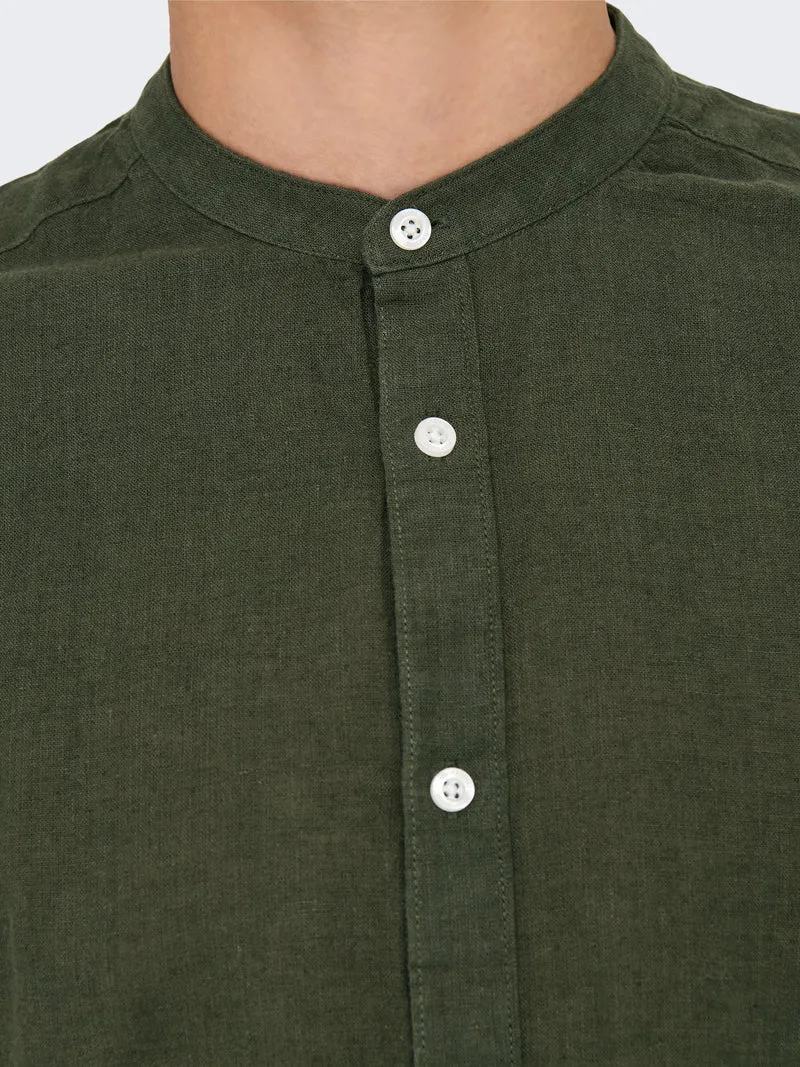 ONSCAIDEN LIFE LS LINEN BLEND MAO NOOS