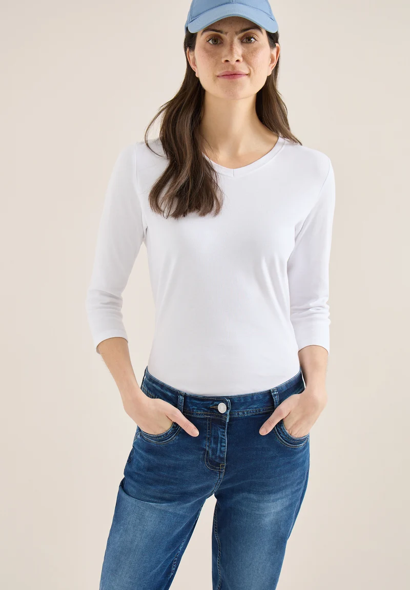7/8 Mid Waist Slim Leg Jeans im Casual Fit