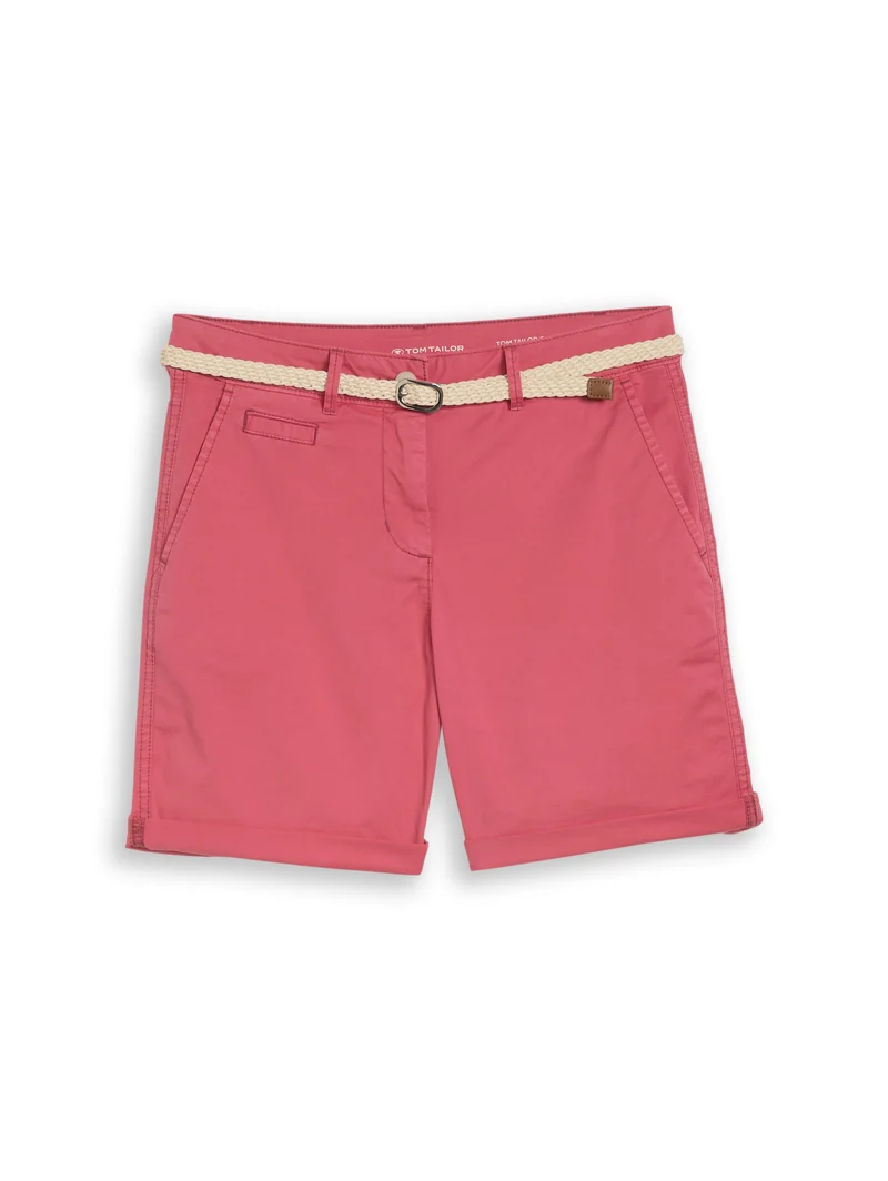 Chino Bermuda Shorts mit Gürtel