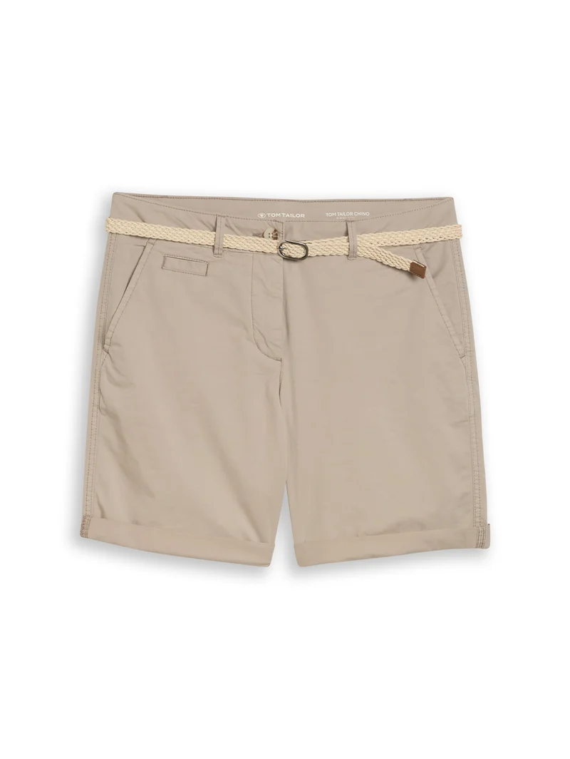 Chino Bermuda Shorts mit Gürtel