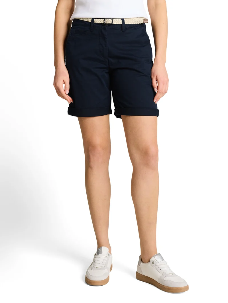 Chino Bermuda Shorts mit Gürtel