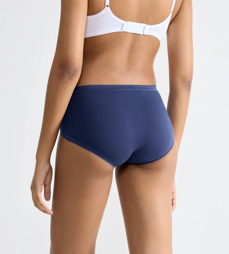 Sloggi – Basic Plus Slip 3er-Pack Blau & Weiß