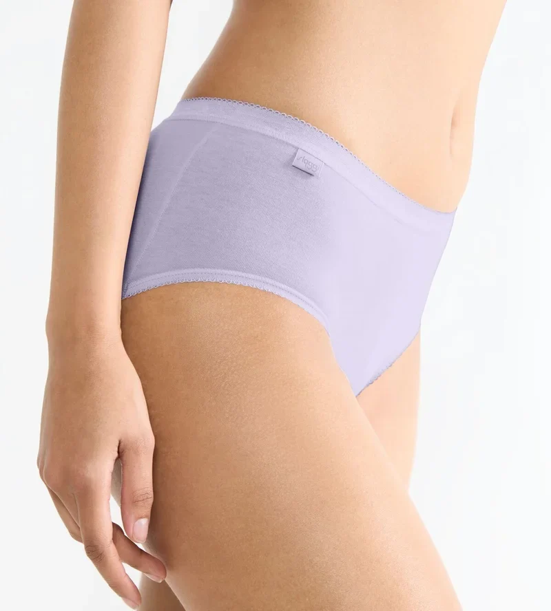 Sloggi - Basic Plus Slip 3er-Pack Schwarz & Lila