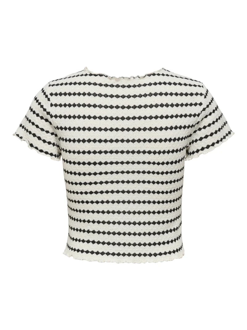 ONLEVA STRIPE S/S TOP CS JRS