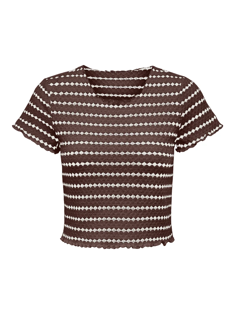 ONLEVA STRIPE S/S TOP CS JRS