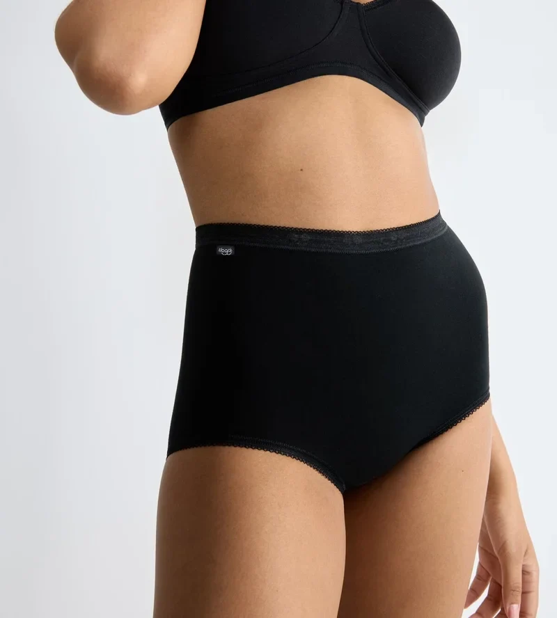 Sloggi - Basic Plus High Waist Brief 3er-Pack Schwarz