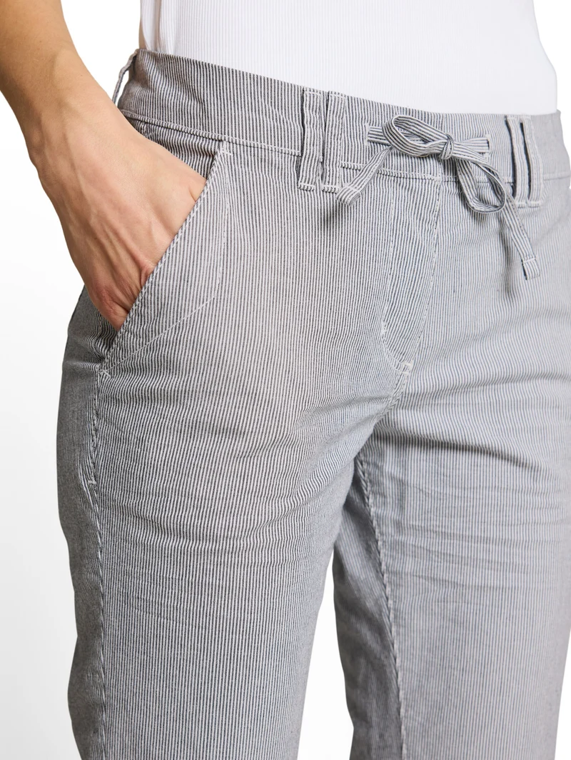 Tapered Relaxed Capri Hose mit Kordelzug