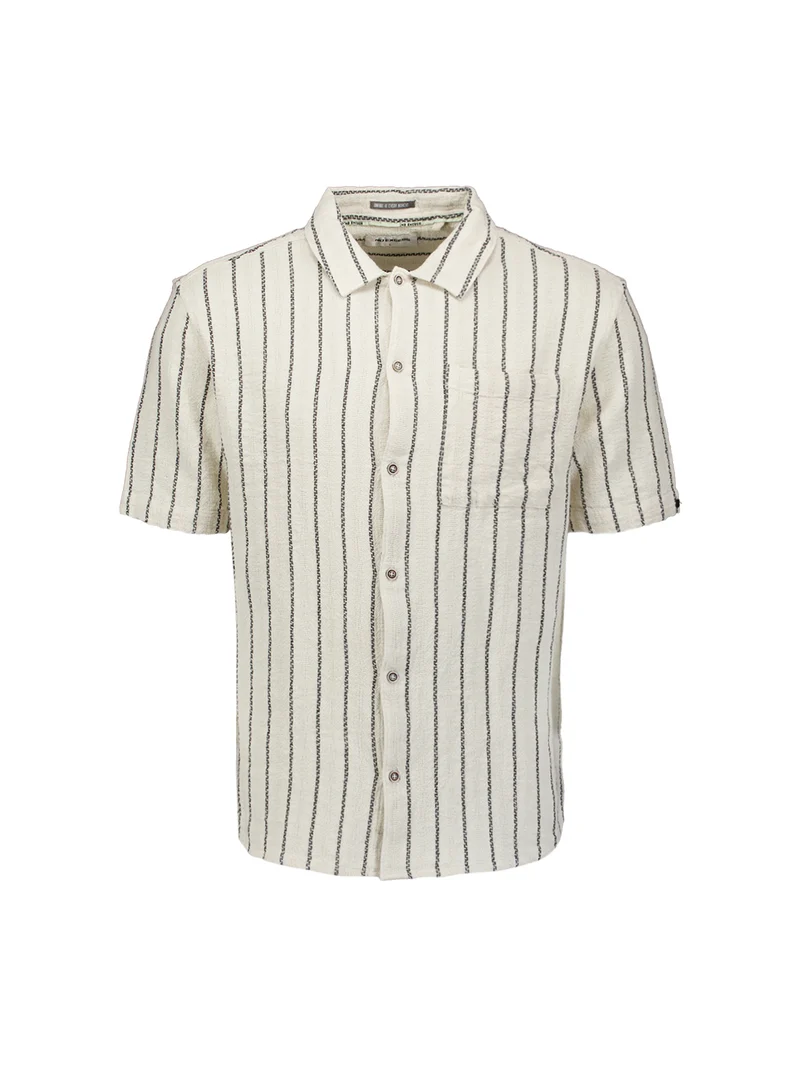 Shirt Short Sleeve Dobby 2Tone Stripe