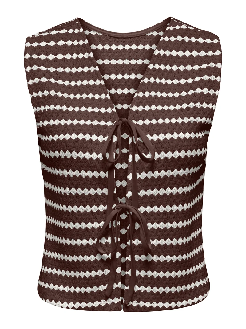 ONLEVA S/L SHORT STRIPE VEST JRS