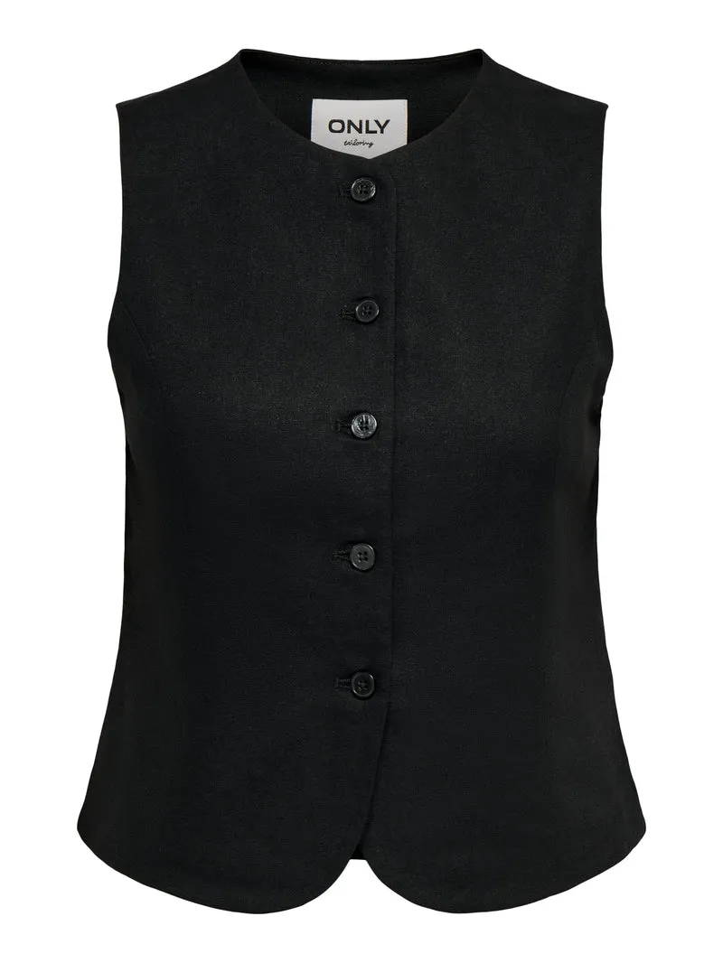 ONLGOA S/L LINEN BL WAISTCOAT CC TLR