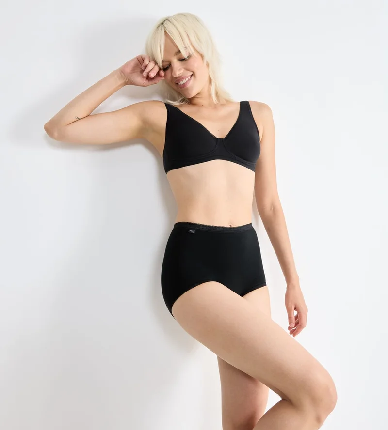 Sloggi - Basic Plus High Waist Brief 2er-Pack Schwarz