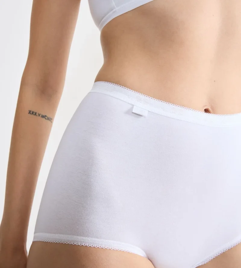 Sloggi - Basic Plus High Waist Slip 4er-Pack Weiß